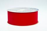 #40 Velvet Poly Back Ribbon (25yd) - HOLIDAY RED