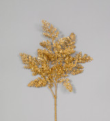 31in Glitter Fern Spray - Gold