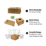 Pop Up Floral Delivery Box - Kraft (Medium, 10pk)