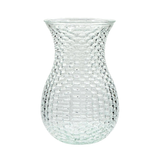 10in Tall Curvy Dimple Glass Vase