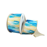 #40 WE Linen Ribbon (10YD) - Ocean Waves