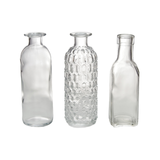 6.3in Tall Clear Glass Slim Bud Vase Bottles (Assorted)