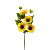 30in Sunflower Blossoms Spray X4