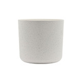 9.75in Wide Plastic Cylinder Pot - White Speckle