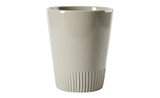 5in Wide Bristol Indent Ceramic Pot - Taupe Stone