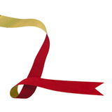 #9 Metallic Gold Back Velvet Ribbon (25yds) - Red