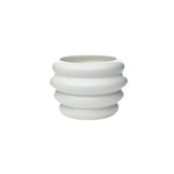 5.3in Wide Olivia Ceramic Pot - White