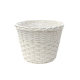 13in Wide Woven Maya Basket Pot Cover With Sewn-In Liner