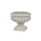 8in Wide Cement Classic Urn - Classic Cream