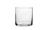 4x3.75in Cylinder Clear Glass Vase