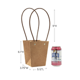 6.1in Tall Pretty Bag, Water Resistant (Bag of 6) - Kraft