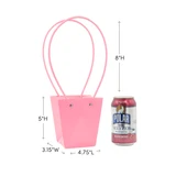 5in Tall Pretty Bag, Water Resistant (Bag of 6) - Pink