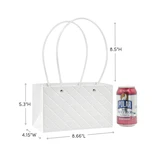 8.66in Long Diamond Pretty Bag, Water Resistant (Bag of 6) - White