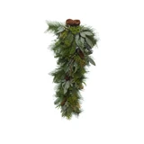 32in Cedar Forest Teardrop Garland With Bay Leaf & Seeded Eucalyptus - Green