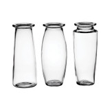8in Tall Trio Bouquet Glass Vases (Assorted)