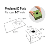 Pop Up Floral Delivery Box - Green (Medium, 50pk)