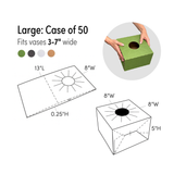 Pop Up Floral Delivery Box - Green (Large, 50pk)