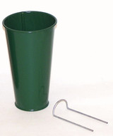 6.75in Tall Metal Cemetery Can