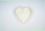 Satin Heart Pillow with Cup - Never Wilt