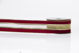 #40 Red Velvet Edge Ribbon with Sheer Gold Center (20yd)