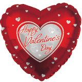 17in Foil Balloon - Happy Valentines Day Red (5pk)