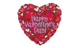 Foil Pattern Hearts Balloons (5pk)