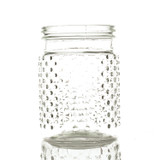 5in Tall Hobnail Jar Clear Glass Vase