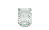 5in Tall Hobnail Jar Clear Glass Vase