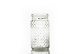 7in Tall Hobnail Jar Clear Glass Vase