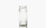 9in Tall Hobnail Jar Clear Glass Vase