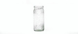 9in Tall Hobnail Jar Clear Glass Vase