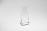 10in Tall Rectangular Clear Glass Vase
