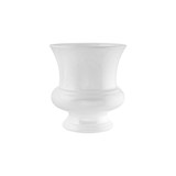7.75in Wide Plastic Design Urn - White