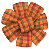 #9 Harvest Plaid Fall Ribbon - Wired Edge (50yd)