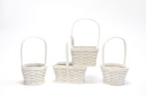 6-8in Wide Assorted Shape Woodchip Baskets - Whitewash