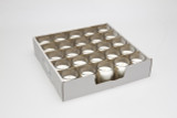 Round Glass Party Votives - 10hr, White (25 Tray)