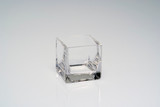 3in Cube Clear Glass Vase