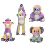 6.5in Tall Jungle Animals Plush  Rainbow Sherbet