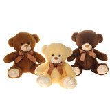 9.5in Tall Sitting Bears with Bows Plush (Assorted)