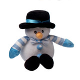 8.5in Tall Cuddle Snowman Plush with Hat