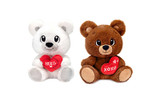 9in Sitting Bear Plush Holding Heart