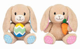 9in Tall Sitting Polka Dot Paw Bunny Plush with Carrot or Egg (Assorted)