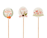 12in Happy Mothers Day Pick (12pk)