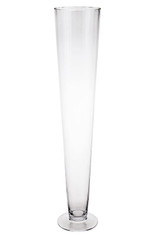 24in Tall Cielo Pilsner Clear Glass Vase