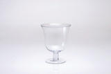 8in Tall Pedestal Clear Glass Vase