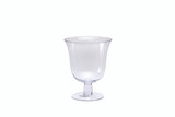 8in Tall Pedestal Clear Glass Vase