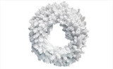 36in Frosty Flocked Wreath, 290 Tips