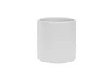 6in Wide Cylinder Ceramic Pot - Matte White