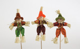8in Tall Assorted Fall Scarecrow Picks (Bag of 12)