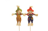 13.5in Tall Assorted Fall Scarecrows Picks (Bag of 6)